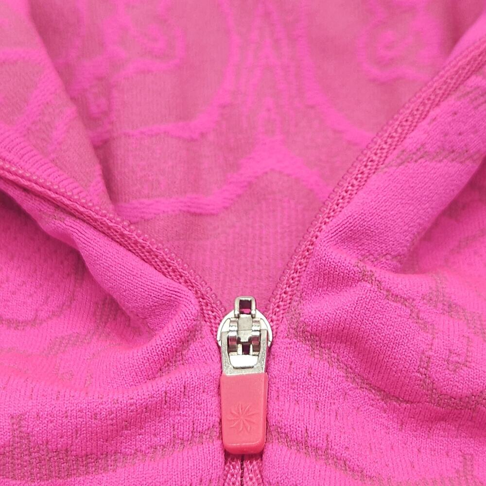 Athleta Hoodie Women S Pink Bodyfit Stretch Zip Activewear Gym EUC - Picture 8 of 9
